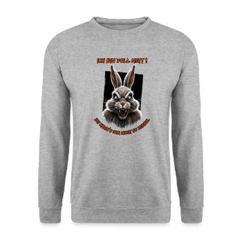 I'm really nice. I just can't show it like that. - Unisex Sweatshirt - salt & pepper - Front - Alina (178cm) & Michal (187cm)