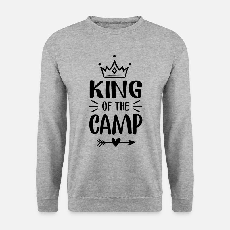 King camp - Unisex Pullover - Weißgrau meliert