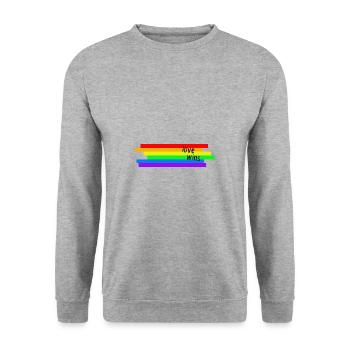 Rainbow amour homosexualité égalité - Sweat-shirt Unisexe - gris chiné - Devant - Alina (178cm) & Michal (187cm)