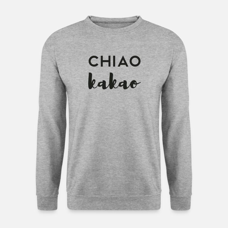 Chiao kakao - Unisex Pullover - Weißgrau meliert