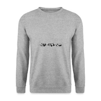 Panda Baby Schlafen Süß Familie Lustig Geschenk - Unisex Pullover - Weißgrau meliert - Vorne - Alina (178cm) & Michal (187cm)