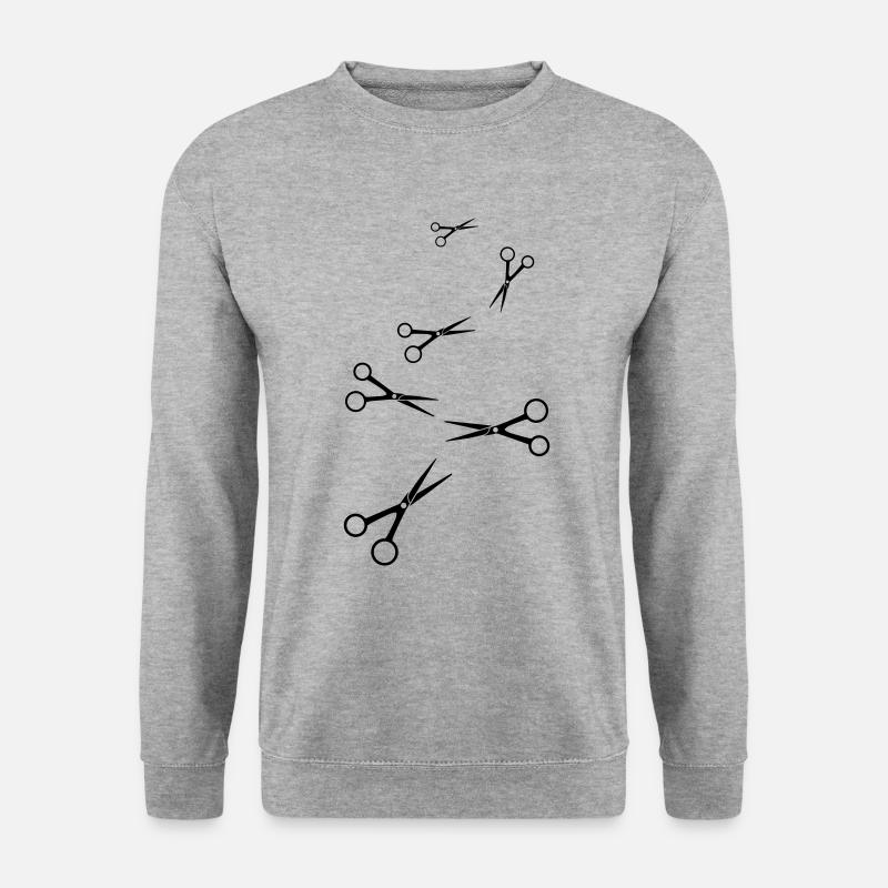 Scissors Barber icon - Unisex Sweatshirt - salt & pepper