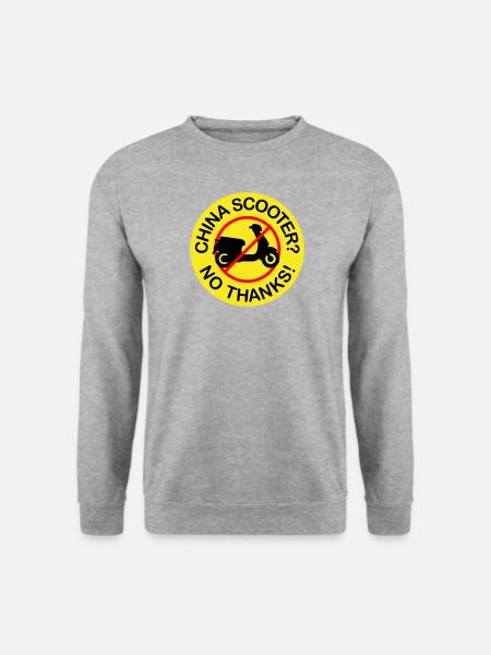 China Scooter? No Thanks! (3-color) - Unisex Sweatshirt - salt & pepper