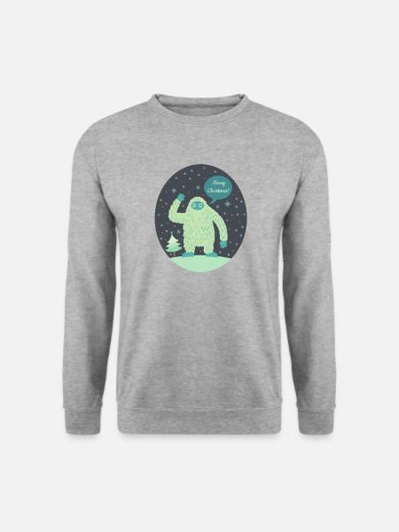 Merry Christmas Yeti - Unisex Sweatshirt - salt & pepper