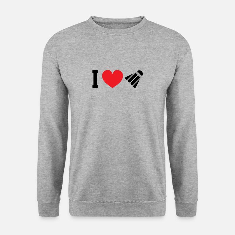 Badminton - Unisex Pullover - Weißgrau meliert