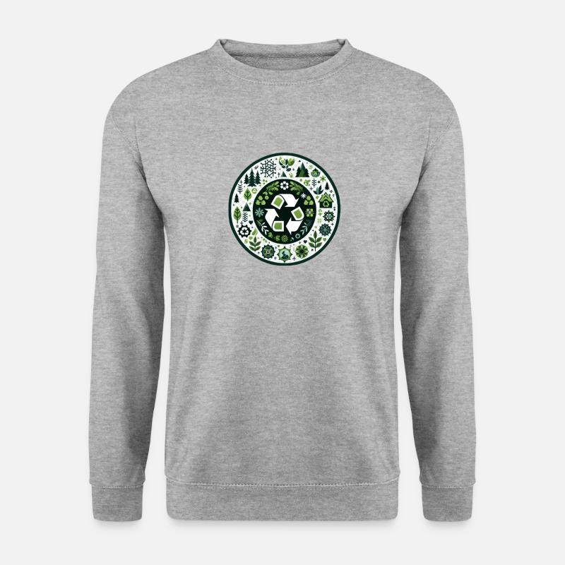 Ökologisch Souverän - Unisex Pullover - Weißgrau meliert