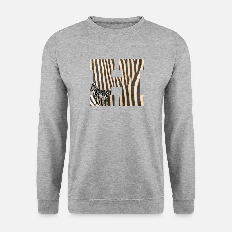 zebra h - Unisex Sweatshirt - salt & pepper
