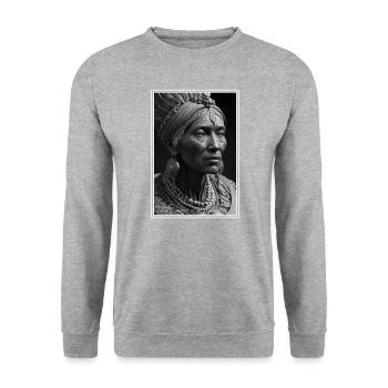 Ce n’est jamais trop tard - Rendu 3D - Sweat-shirt Unisexe - gris chiné - Devant - Alina (178cm) & Michal (187cm)