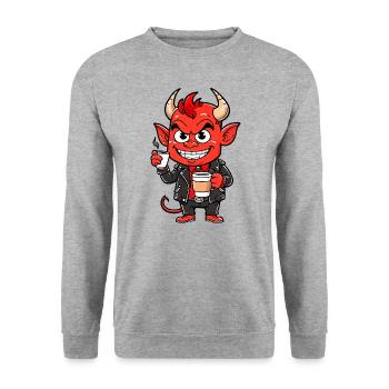 Red Devil - Unisex Sweatshirt - salt & pepper - Front - Alina (178cm) & Michal (187cm)