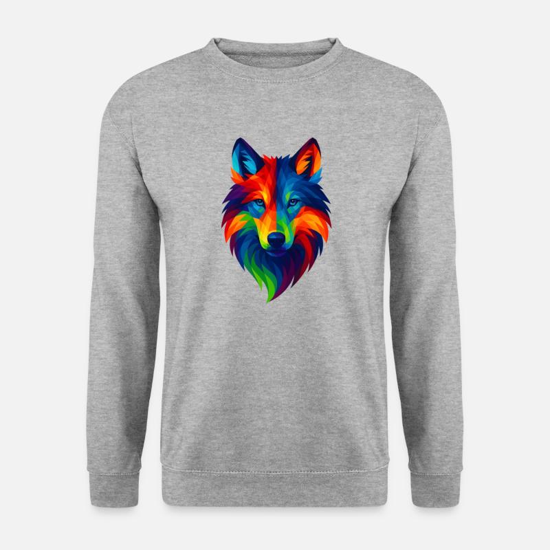 WPAP Polygon Style Animals Wolf - Unisex Sweatshirt - salt & pepper