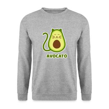 avocado - Unisex Sweatshirt - salt & pepper - Front - Alina (178cm) & Michal (187cm)