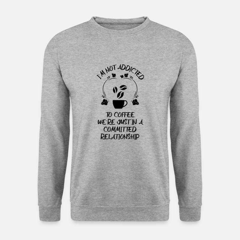 Kaffee Espresso Käffchen - Unisex Pullover - Weißgrau meliert