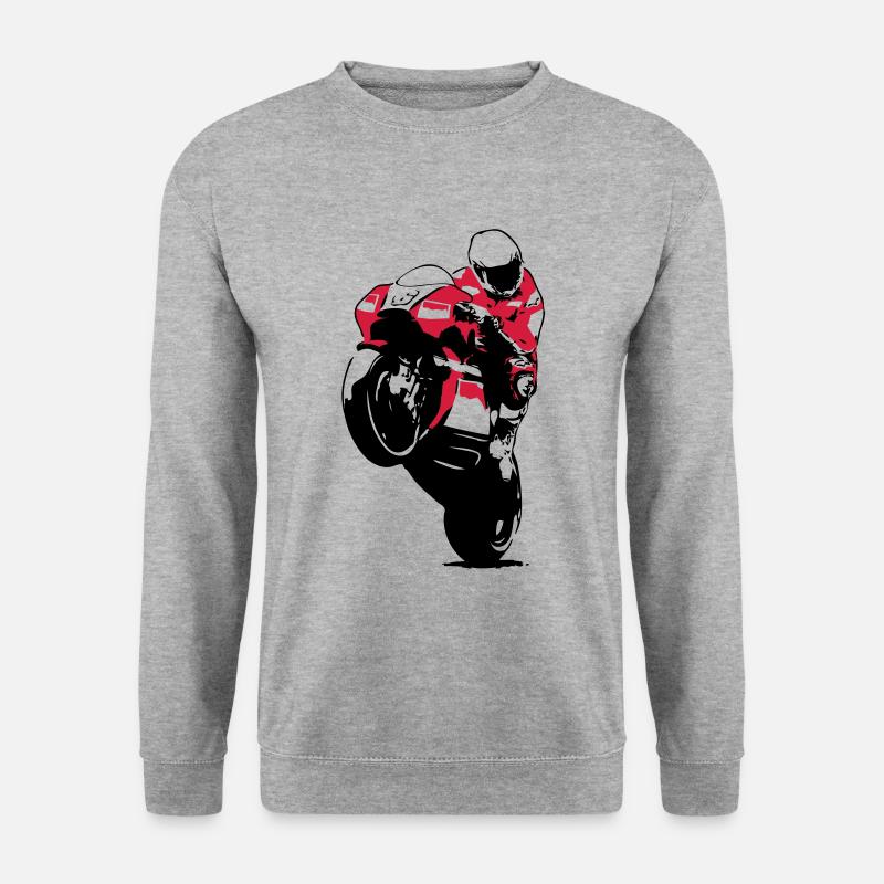 Moto-GP Racing - Unisex Pullover - Weißgrau meliert