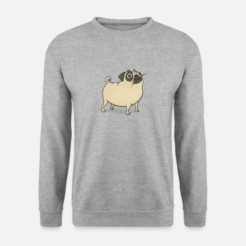 Pug funny embarrassed - Unisex Sweatshirt - salt & pepper