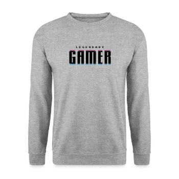 Joueur légendaire - Sweat-shirt Unisexe - gris chiné - Devant - Alina (178cm) & Michal (187cm)