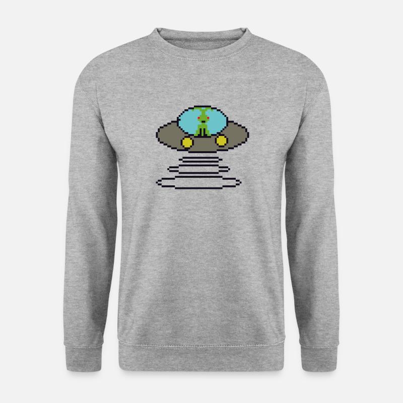 Retrogaming Pixel Ufo - Unisex Sweatshirt - salt & pepper