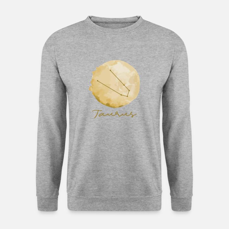 Sternzeichen Stier Geschenk Idee - Unisex Pullover - Weißgrau meliert