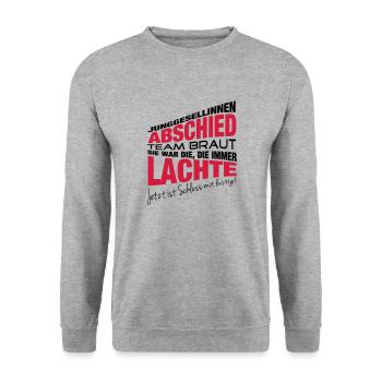Die, die immer lachte - Unisex Pullover - Weißgrau meliert - Vorne - Alina (178cm) & Michal (187cm)