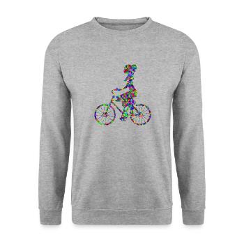 montagne vélo vélo VTT cycliste vélo - Sweat-shirt Unisexe - gris chiné - Devant - Alina (178cm) & Michal (187cm)