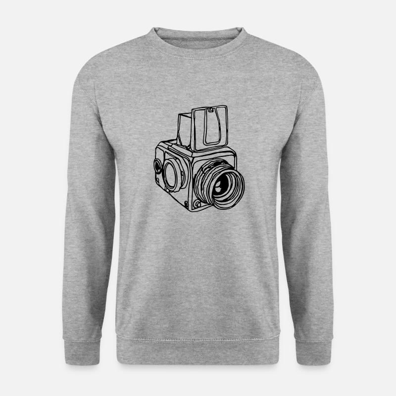 Fotokamera - Unisex Pullover - Weißgrau meliert