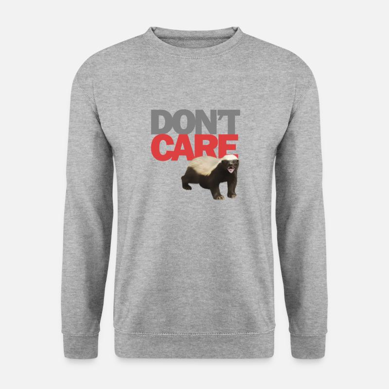 Honey Badger - Unisex Pullover - Weißgrau meliert