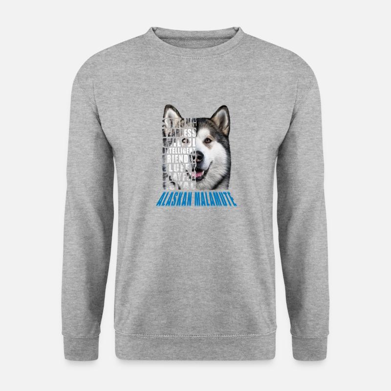 Alaskisches Blau - Unisex Pullover - Weißgrau meliert
