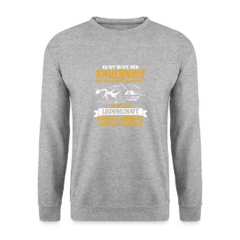 1990 - 1990 Agriculture · Ferme - Sweat-shirt Unisexe - gris chiné - Devant - Alina (178cm) & Michal (187cm)
