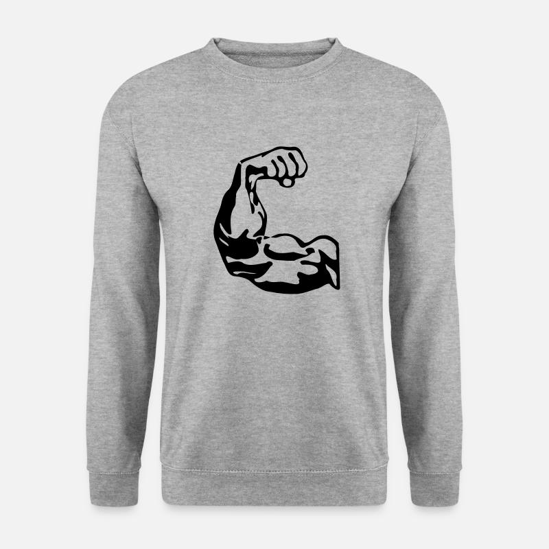 Bodybuilder biceps - Unisex Sweatshirt - salt & pepper