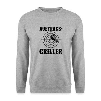 Order Griller - Unisex Sweatshirt - salt & pepper - Front - Alina (178cm) & Michal (187cm)