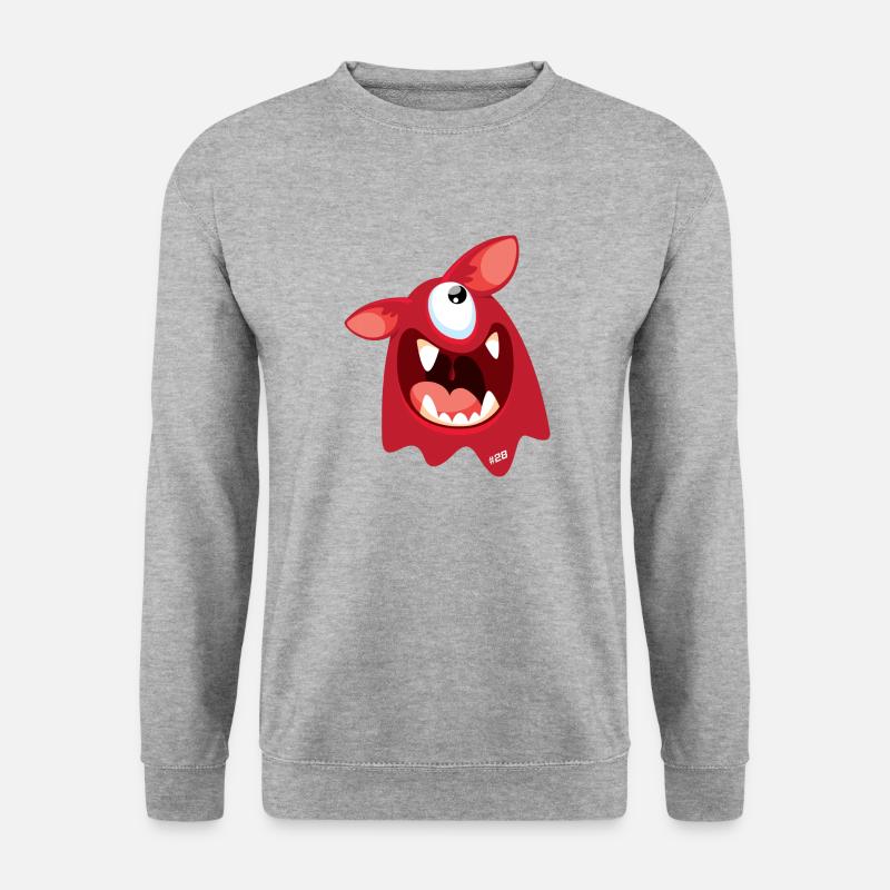Monstaa Originaals Monster #28 - Unisex Pullover - Weißgrau meliert