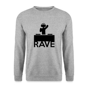 Rave On - Unisex Pullover - Weißgrau meliert - Vorne - Alina (178cm) & Michal (187cm)