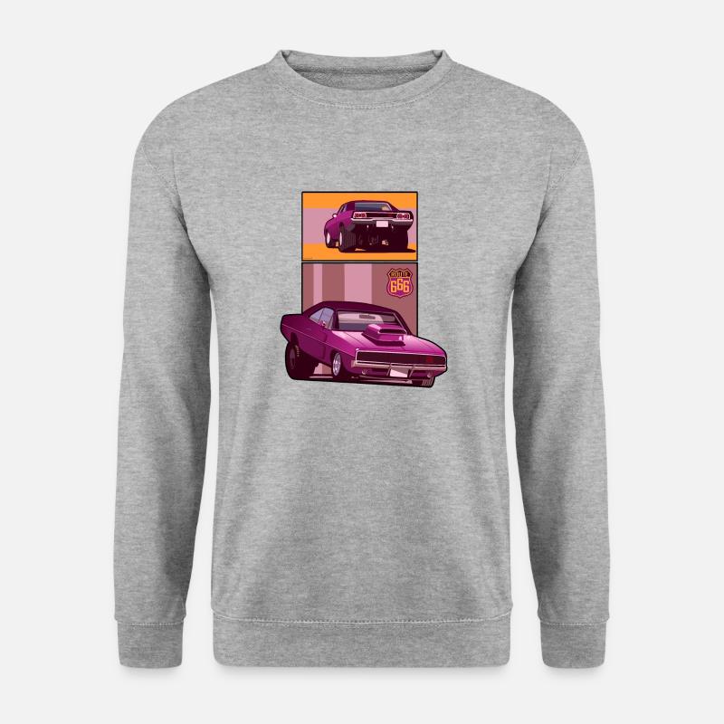 Route 666 - Unisex Pullover - Weißgrau meliert