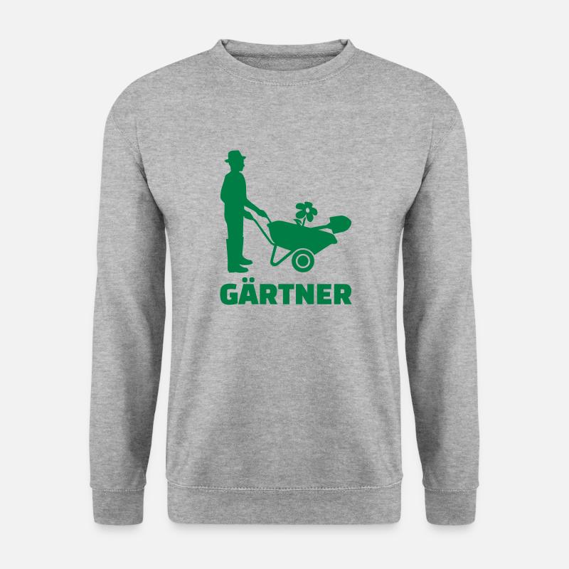Gärtner - Unisex Pullover - Weißgrau meliert