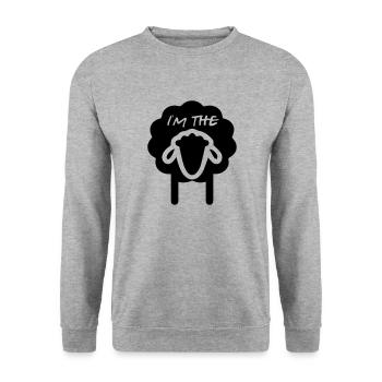 I'm the black sheep - Unisex Pullover - Weißgrau meliert - Vorne - Alina (178cm) & Michal (187cm)