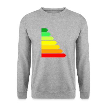 energy labeling - Unisex Sweatshirt - salt & pepper - Front - Alina (178cm) & Michal (187cm)