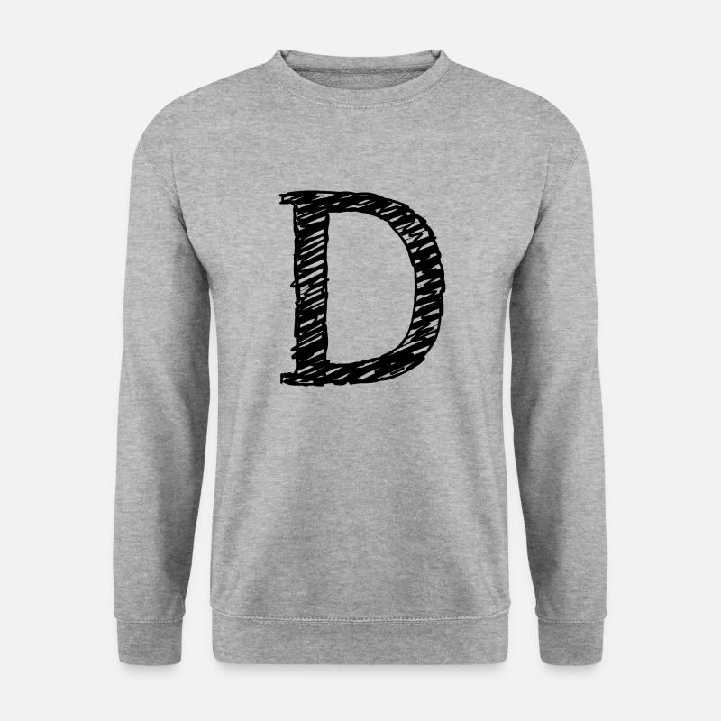 D - Unisex Pullover - Weißgrau meliert