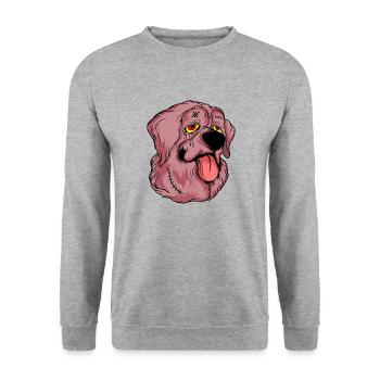 Lustige Hunde 5 - Unisex Pullover - Weißgrau meliert - Vorne - Alina (178cm) & Michal (187cm)