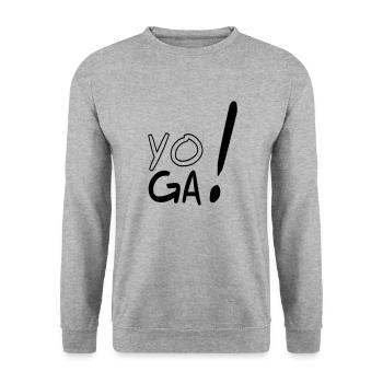 Joga - Unisex Pullover - Weißgrau meliert - Vorne - Alina (178cm) & Michal (187cm)