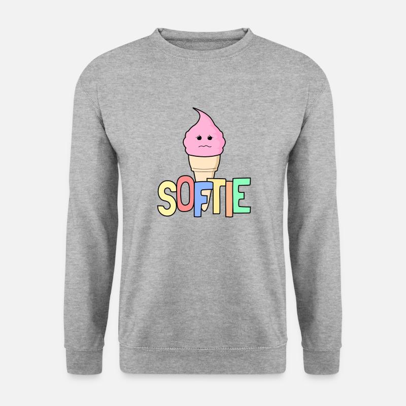 Softie Softeis - Unisex Pullover - Weißgrau meliert