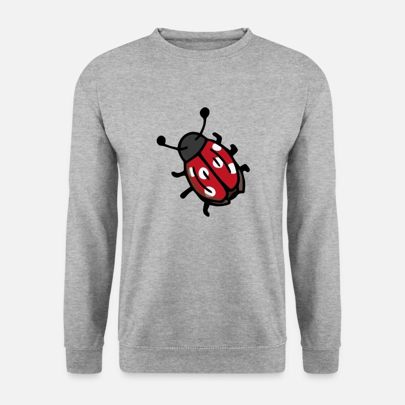 Marienkäfer Glückskäfer Insekt - Glücksbringer - Unisex Pullover - Weißgrau meliert