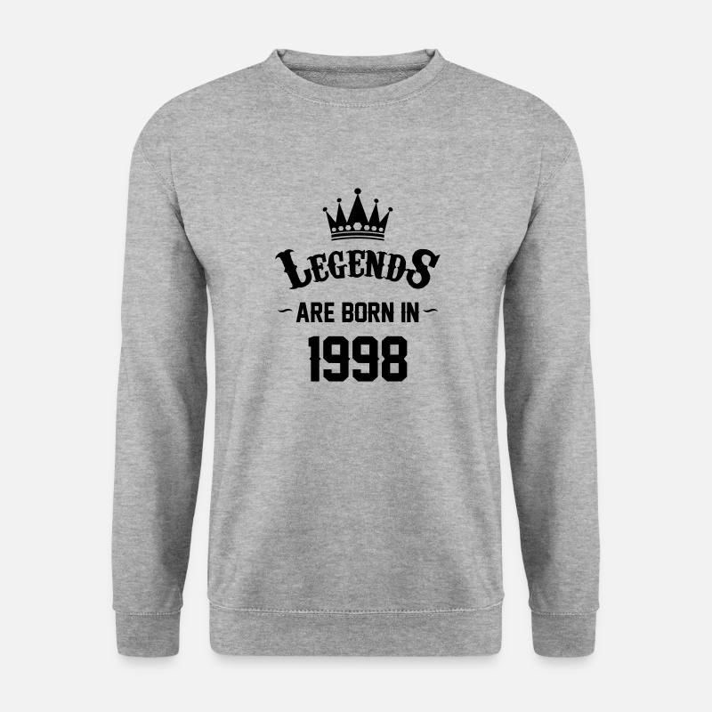 Legender er født i 1998 - Unisex sweater - hvidgrå meleret