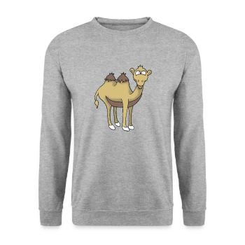 Chameau - Sweat-shirt Unisexe - gris chiné - Devant - Alina (178cm) & Michal (187cm)