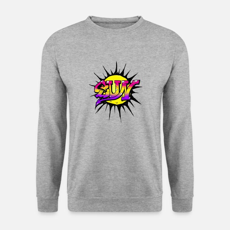 Sun Graffiti Text - Unisex Pullover - Weißgrau meliert