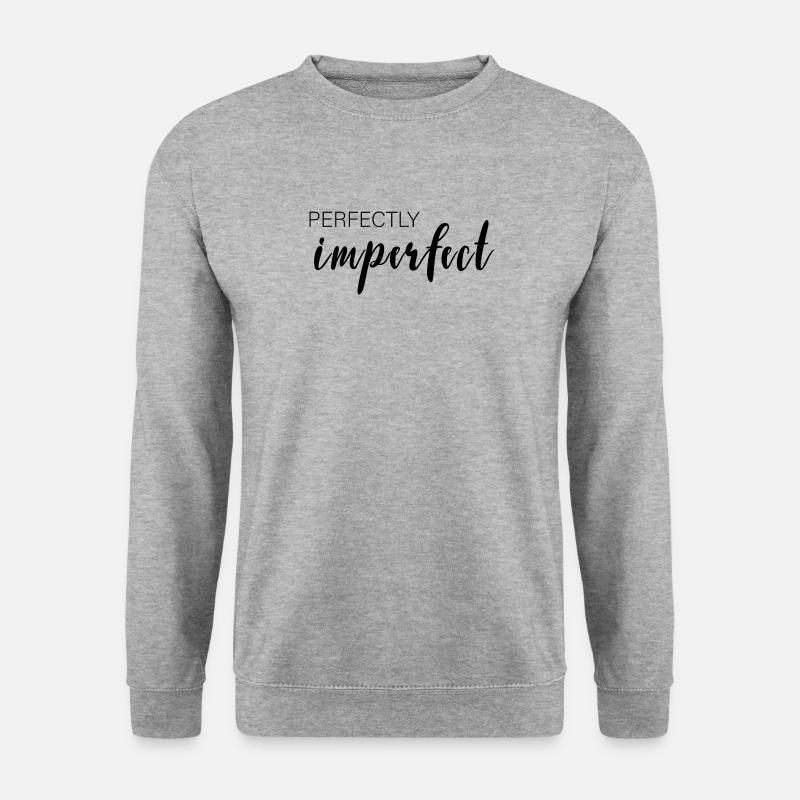perfectly imperfect - perfekt unperfekt - Unisex Pullover - Weißgrau meliert