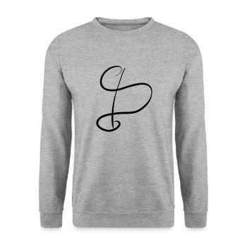 D Letter by George Ntovas - Unisex Sweatshirt - salt & pepper - Front - Alina (178cm) & Michal (187cm)