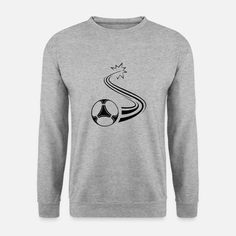 Fußball Soccer - Unisex Pullover - Weißgrau meliert