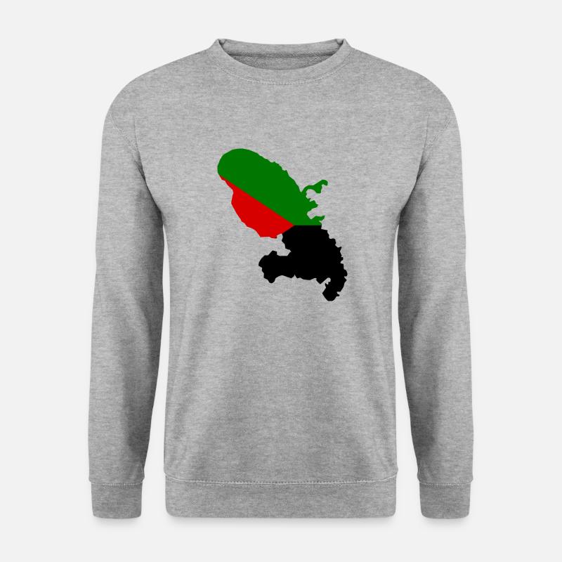 Stadtplan von Martinique - Unisex Pullover - Weißgrau meliert