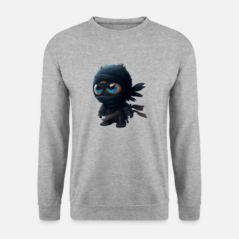 Ninja - Unisex Pullover - Weißgrau meliert