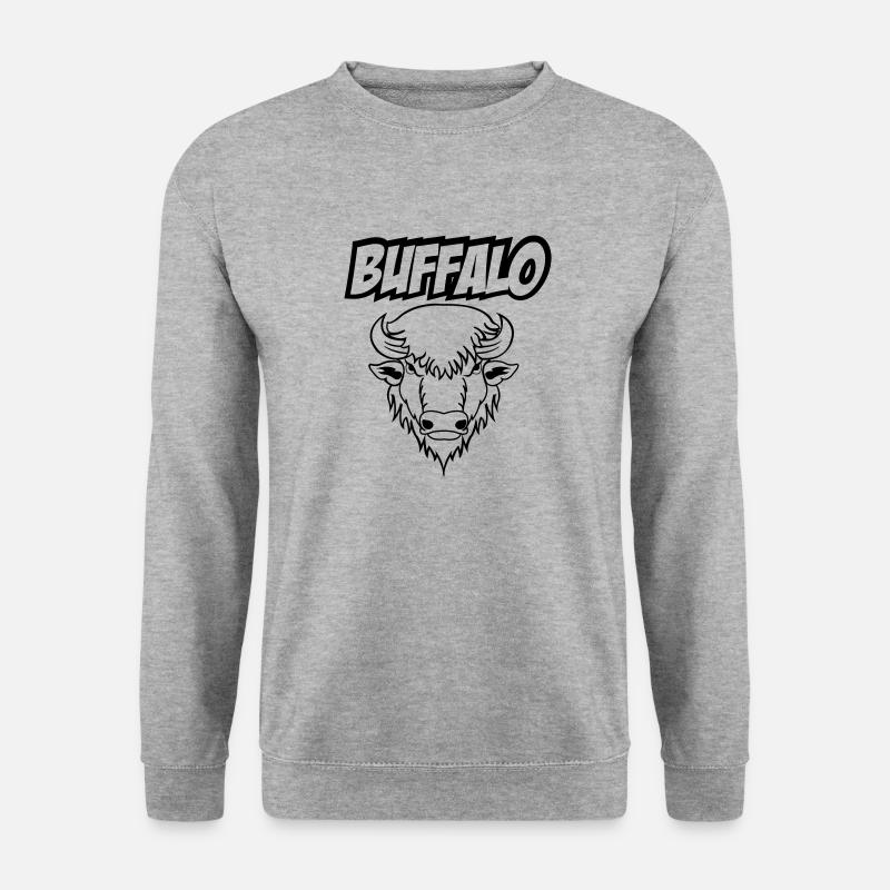 Buffalo - Unisex Pullover - Weißgrau meliert