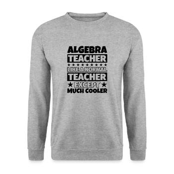 Algebra Teacher Gift - Unisex Sweatshirt - salt & pepper - Front - Alina (178cm) & Michal (187cm)